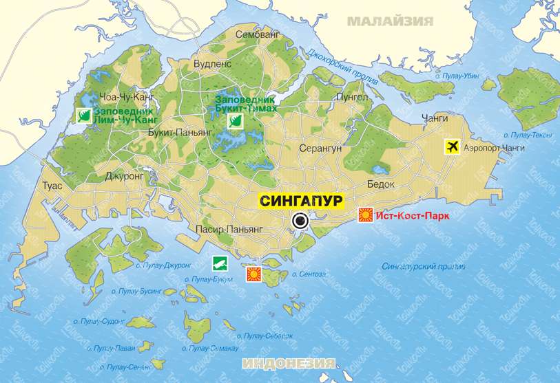 Карты Сингапура: планирование путешествия
