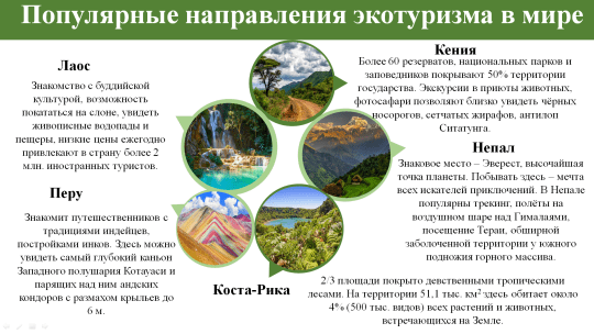 Основные аспекты экологического туризма для курсовой работы